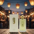 Afnan 9 AM EDP perfume bottle night market lantern lights unisex men women fragrance Malaysia