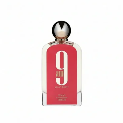 Perfume wanita 9 AM Pour Femme Afnan Malaysia– minyak wangi citrus, pear & jasmine