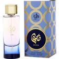 Duha perfume bottle and packaging with gold and blue design