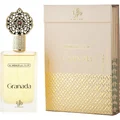 Perfume bottle and packaging of 'Granada' by Al Andalus on a white background