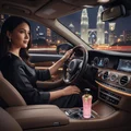 Tibyan by Al Wataniah 100 ml on car steering wheel at night