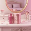 Ahubbak Love In Paris on vanity table with pink light