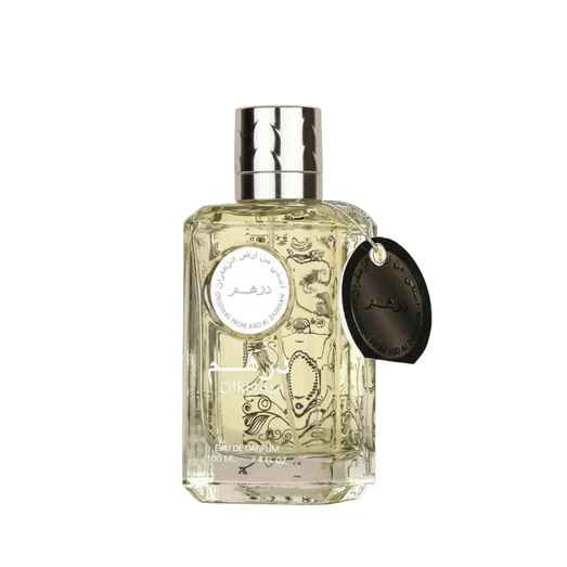 Dirham By Ard Al Zaafaran Perfume bottle with musky, musk fragrance notes