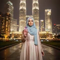 oud abyad women's hijab-wearing street klcc