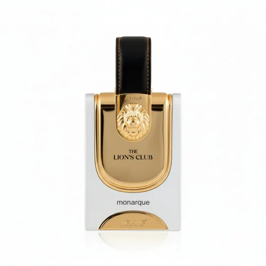 Monarque by Armaf Lions Club bottle with woody, spicy, warm fragrance notes