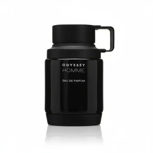Armaf Odyssey Homme bottle with woody, aromatic fragrance notes