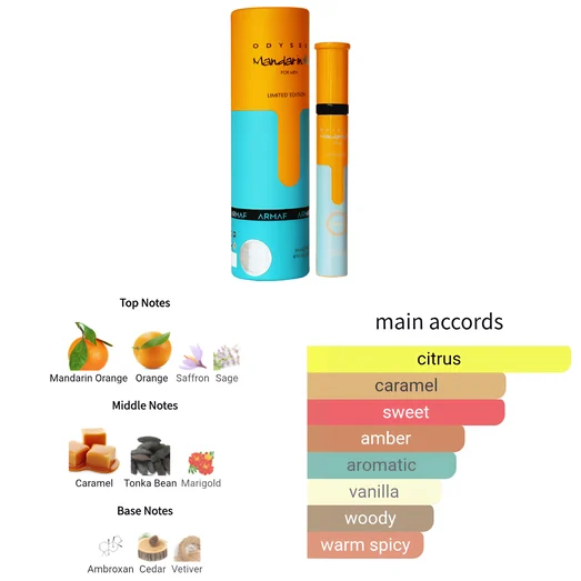 Armaf Armaf Odyssey Mandarin Sky Eau de Parfum 10ml Decant – Perfume for Men feature on homepage bottle - view 5 - Premium fragrance collection