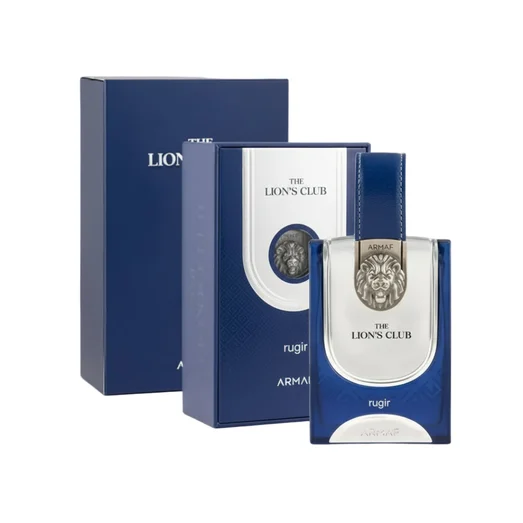Rugir Lions Club by Armaf box and bottle with spicy, warm fragrance