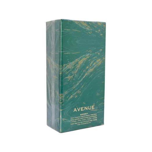Avenue London EDP 100ml perfume by Grandeur– bottle and box front view– . perfume Avenue London 100ml bottle and box.