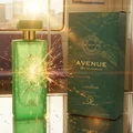 Avenue London EDP 100ml perfume by Grandeur– bottle and box front view– . perfume Avenue London 100ml bottle and box.