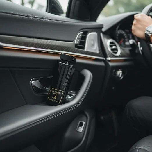 Instinct Noir at poket car door – modern men's style