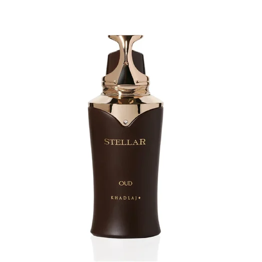 Stellar Oud perfume bottle on a white background