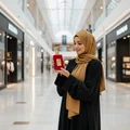 hijab woman shopping mall holding Ameerat Al Arab women's