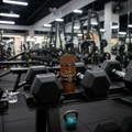 Asad Bourbon at gym rak dumbbell