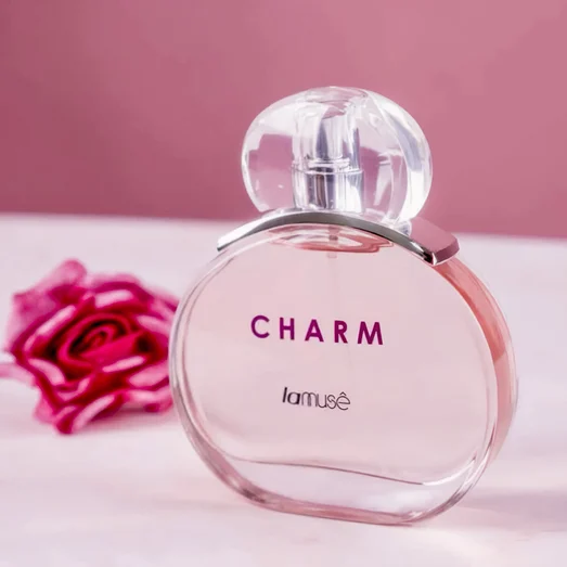 Box dan bottle Charm LaMuse Lattafa fragrance sweet musky vibe femininee