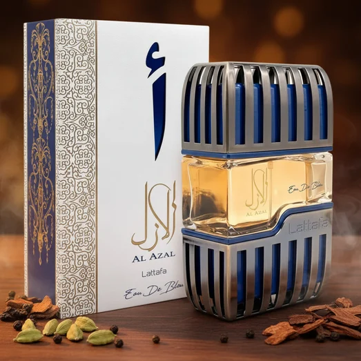 box of Al Azal by Lattafa perfume EDP vibe masculine Arabic great gift for boyfriend