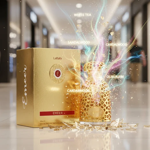 Lattafa Emeer perfume – scent woody, amber & warm memikat