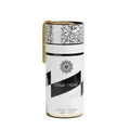Perfume canister with decorative design on a white background