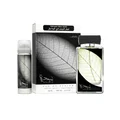 Najdia perfume set with packaging featuring leaf design on a white background