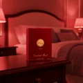 Opulent Red at bedside table with soft red lighting