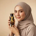 n hijab woman holding teriaq intense sweet