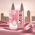 Yara Elixir with KLCC backdrop evening, romantic pink lighting