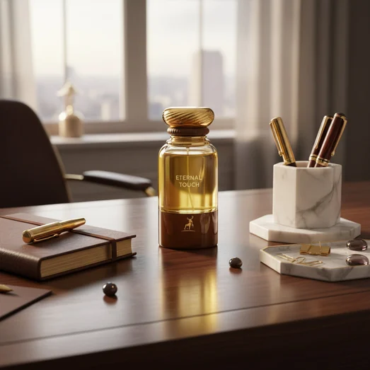 Eternal Touch at work desk with premium stationery