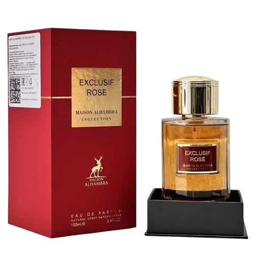 Exclusif Rose perfume bottle and packaging on a white background