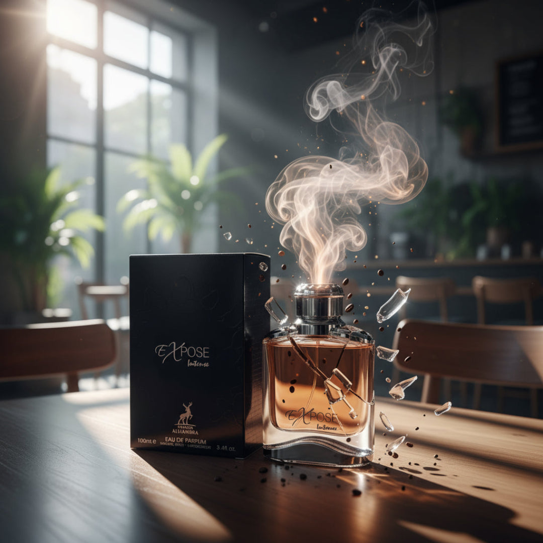 Unveiling Expose Intense: Maison Alhambra's Woody Amber Masterpiece for Men