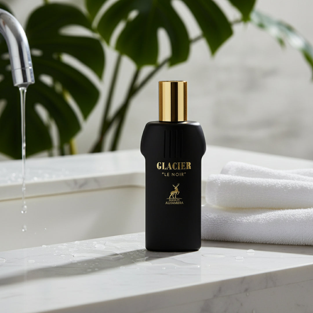Glacier Le Noir by Maison Alhambra: Unveiling the Woody Essence of Bergamot and Amber