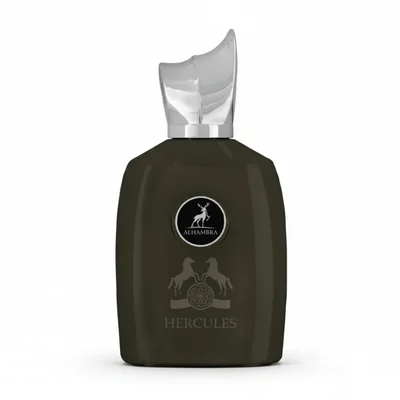 Perfume bottle with gold cap and clear glass body on a white background wangi world lattafa perfumes