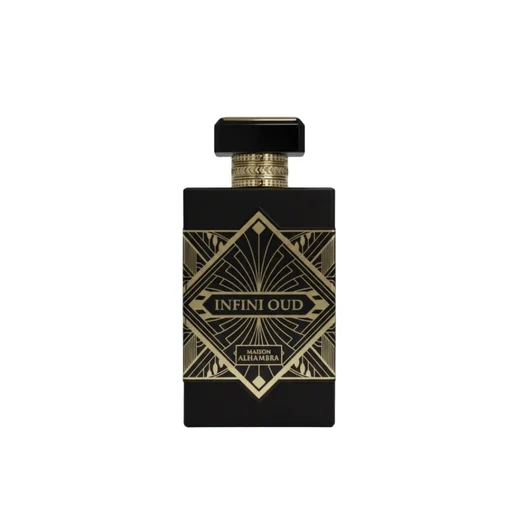 bottle Infini Oud Alhambra fragrance men's scent smoky oud popular choice
