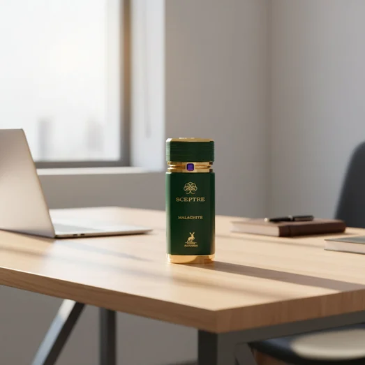 Sceptre Malachite at minimalist office desk, professional style Malaysia