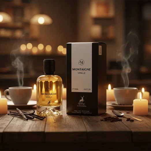 Montaigne Vanille in atmosphere cafe lilin – perfume cosy