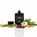 Opulence Leather men's perfume aroma smoky leather bottle with decorative elements on a white background