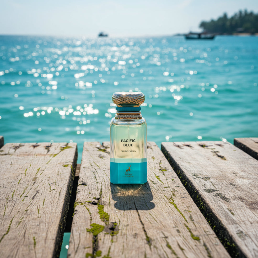 Discovering Pacific Blue by Maison Alhambra: A Fresh Unisex EDP with Marine Twist