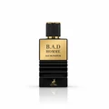 Black and gold B.A.D Homme Eau de Parfum bottle on a white background