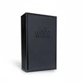Black Wood perfume bottle and packaging on a white background
