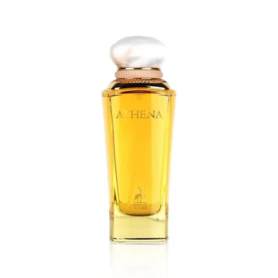 Perfume bottle labeled 'Coral Blush' with a gold cap on a white background