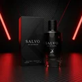 Salvo Maison Alhambra men's perfume with background carbon fiber, sporty bold style