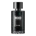 Perfume bottle labeled 'Mood Pure' on a white background