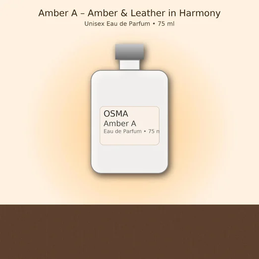 Amber A Perfume 75 ml – unisex amber and leather Eau de Parfum bottle