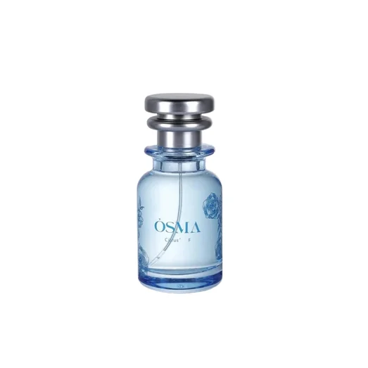 OSMA Citrus F Eau de Parfum bottle on a light yellow and green gradient background