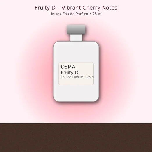 Fruity D Perfume 75 ml — unisex cherry, rose oud Eau de Parfum bottle