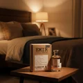 Rich Santal Emir at bedside table, atmosphere evening warm Malaysian man