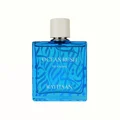 Three bottles of Rayhaan perfume on a blue background with 'The Aqua Collection' text.