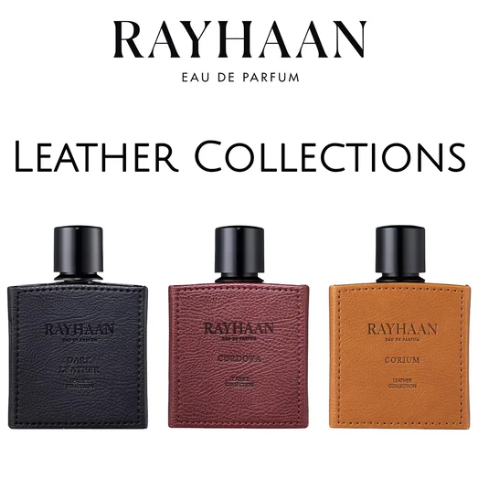 Rayhaan Rayhaan Leather Collection 100ml EDP – Corium, Dark Leather, Cordova feature on homepage bottle - view 8 - Premium fragrance collection