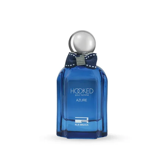 bottle Hooked Azure Rue Broca men's perfume biru masculine aroma citrus woody long lasting