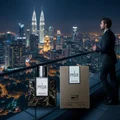 Rue Broca Pride Intense EDP bottle and box rooftop KL skyline midnight men fragrance