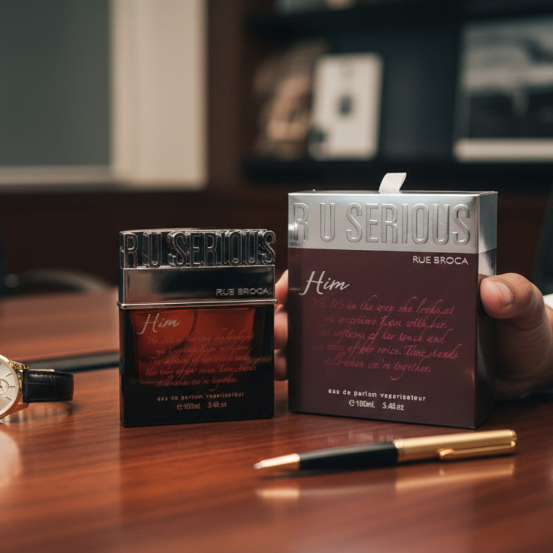 R U Serious Him by Rue Broca: Unveiling the Woody Essence for Men